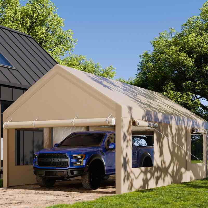 12 Ft. W x 20 Ft. D Heavy Duty Carport Portable Garage
