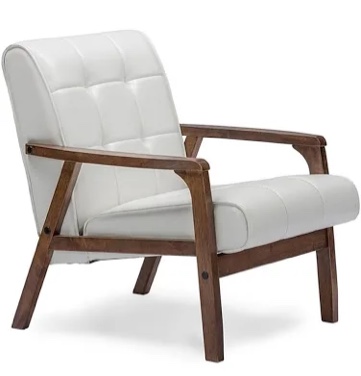 Braxton studio Dorchester 25..38" W Armchair. Color: 109 coca/545 White