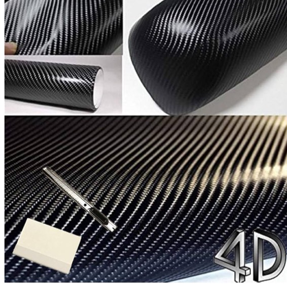 60” black carbon fiber vinyl wrap