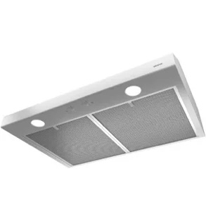 Broan-NuTone BCSD130WW Glacier 30-inch Under-Cabinet 4-Way Convertible Range Hood with 2-Speed Exhaust Fan and Light, 300 Max Blower CFM, White