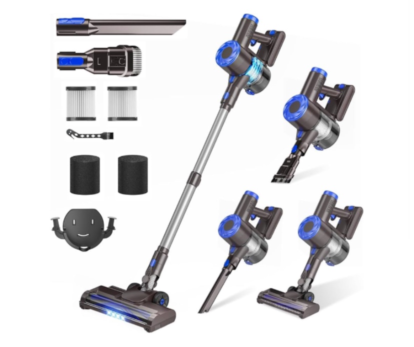 AIRDIYA Cordless Vacuum Cleaner, Upgraded 40Kpa Stick Vacuum Cleaners for Home, 8 in 1 Lightweight w