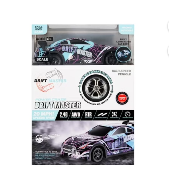 Power Craze Drift Master 1:24 Scale Drift Remote Control Car