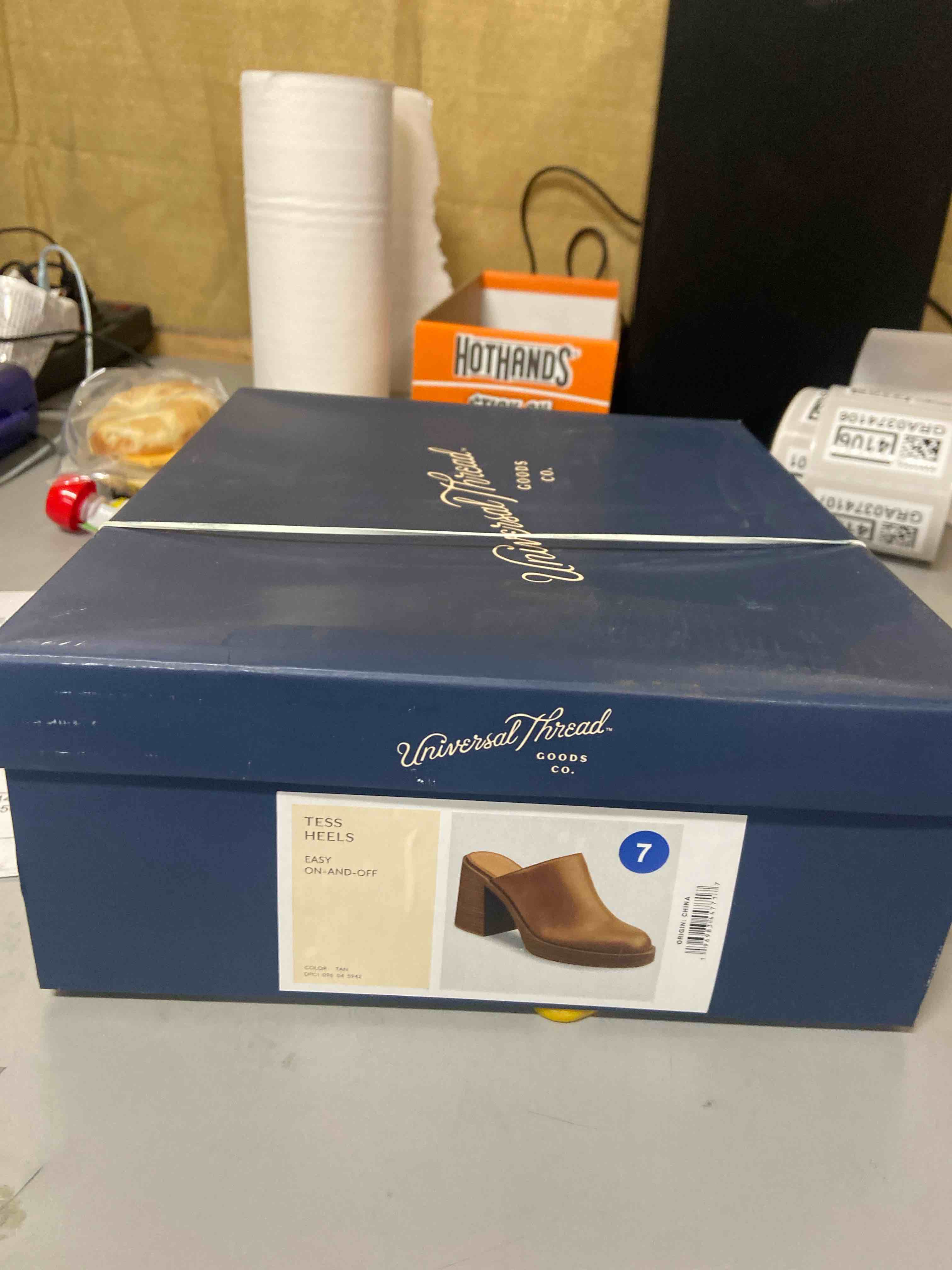 Women's Tess Platform Mule Heels - Universal Thread™ Tan 7