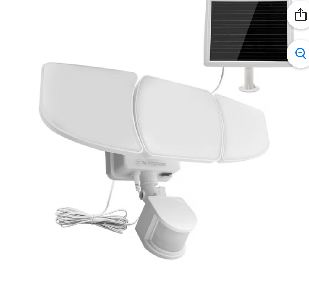 westinghouse 2000 lumen solar triple head led security light