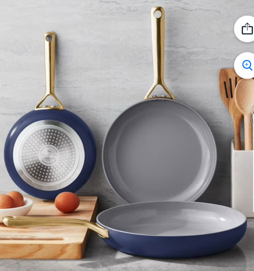 Member's Mark 3-Piece Modern Ceramic Fry Pan Set