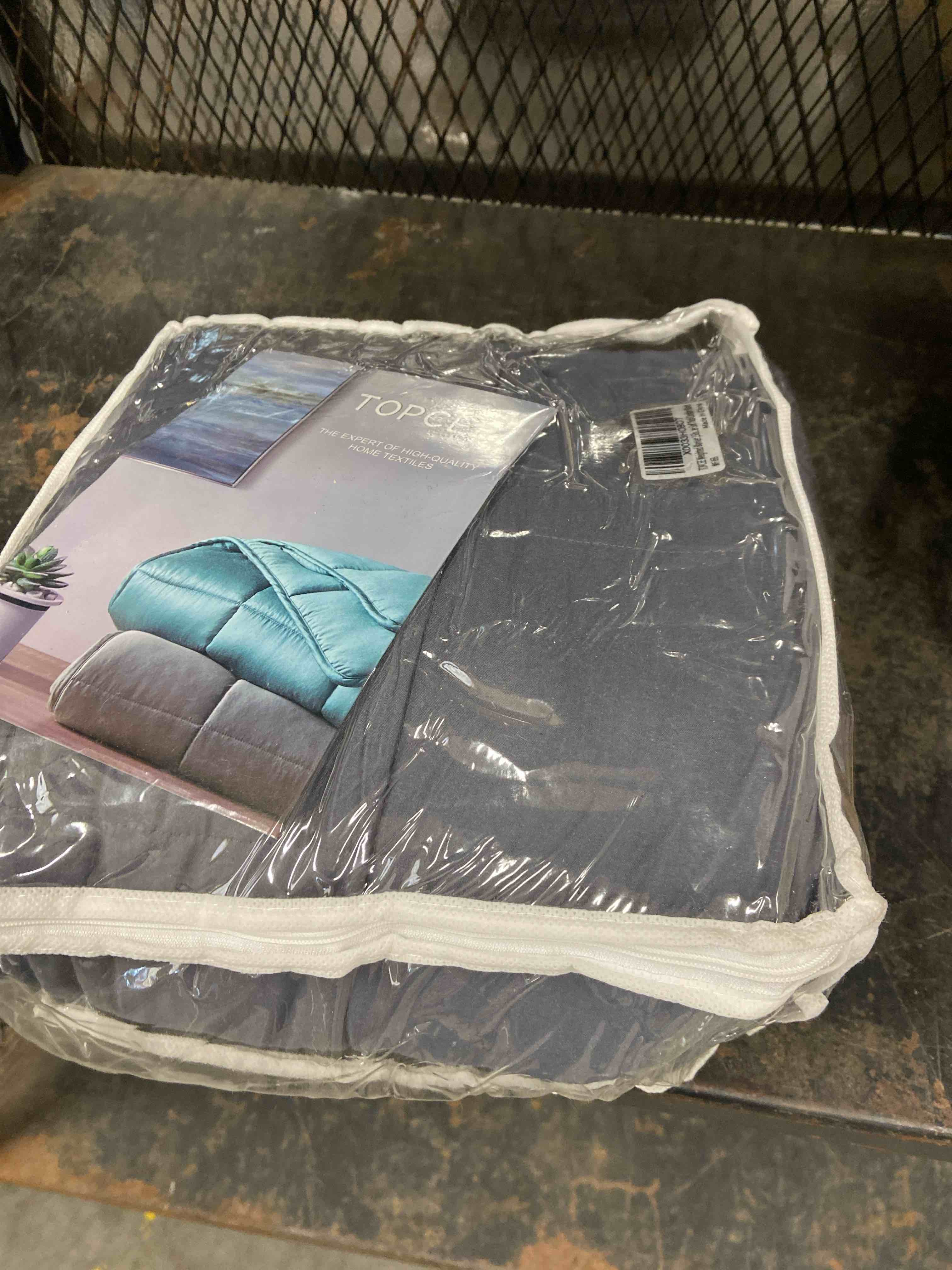 Condition photo showing New/Like New for topcee weighted blanket (15lbs 48"x72" twin size) cooling breathable heavy blanket microfiber material with glass beads big blanket for adult all-season summer fall winter soft thick comfort dark grey 48"×72"-15lbs
