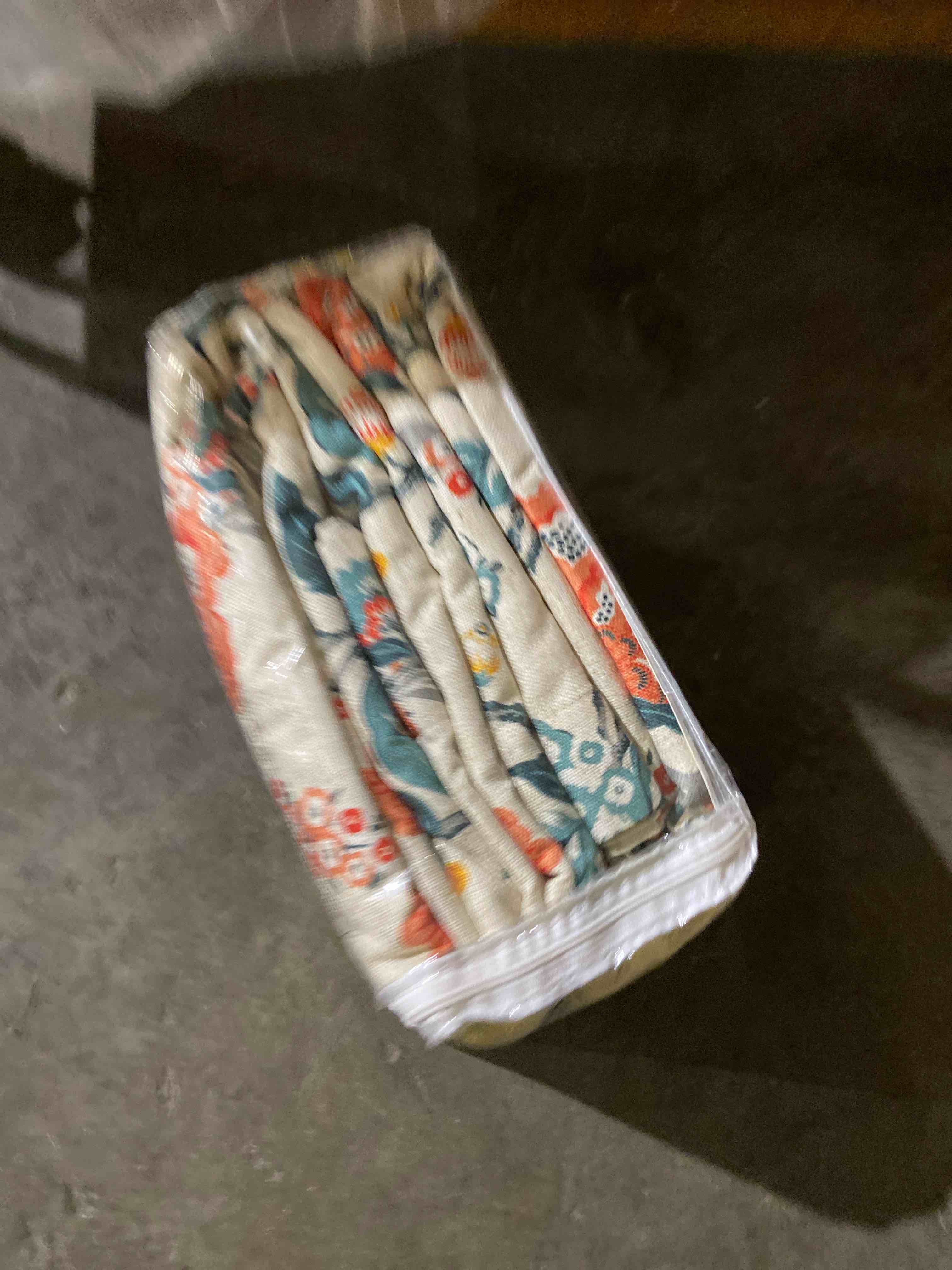 Condition photo showing New/Like New for Lark Manor 100% Blackout Linen Floral Patterned Curtains Double Layer Drape Rod Pocket Back Tab (Set of 2)