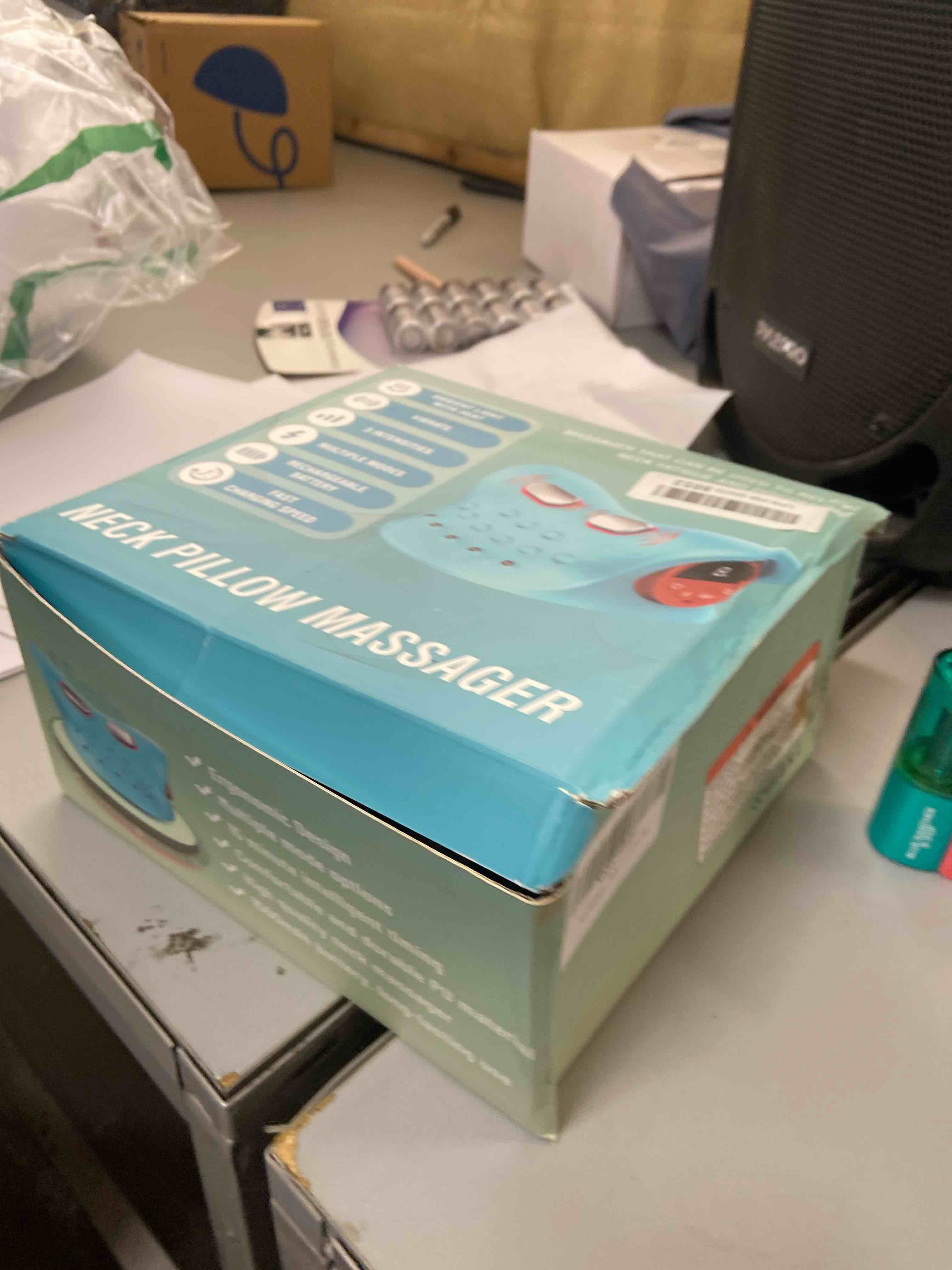 Condition photo showing New/Like New for Neck Massager 2025 Pillow with Heat and Vibration - 3D deep Tissue Massage for Shoulder and Back, Portable Cordless with Type-C Charge, Home Office Car Use