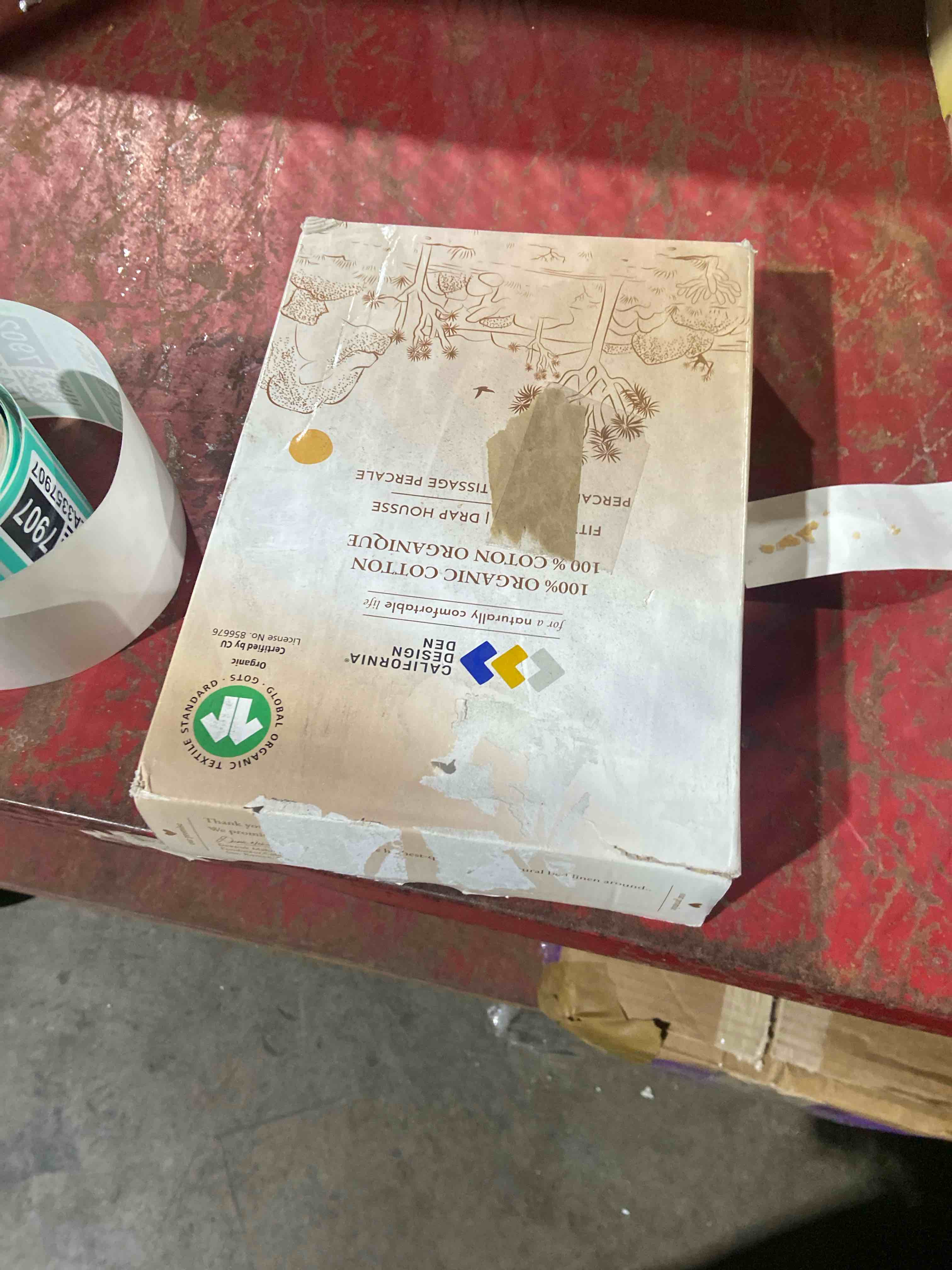 Condition photo showing New/Like New for California Design Den Queen Fitted Sheet Only Deep Pocket - 100% Organic Cotton Fitted Sheet Queen, Crisp Percale, Snug-Fit, Lightweight and Durable - Blue Hydrangea Queen 06 - Blue Hydrangea