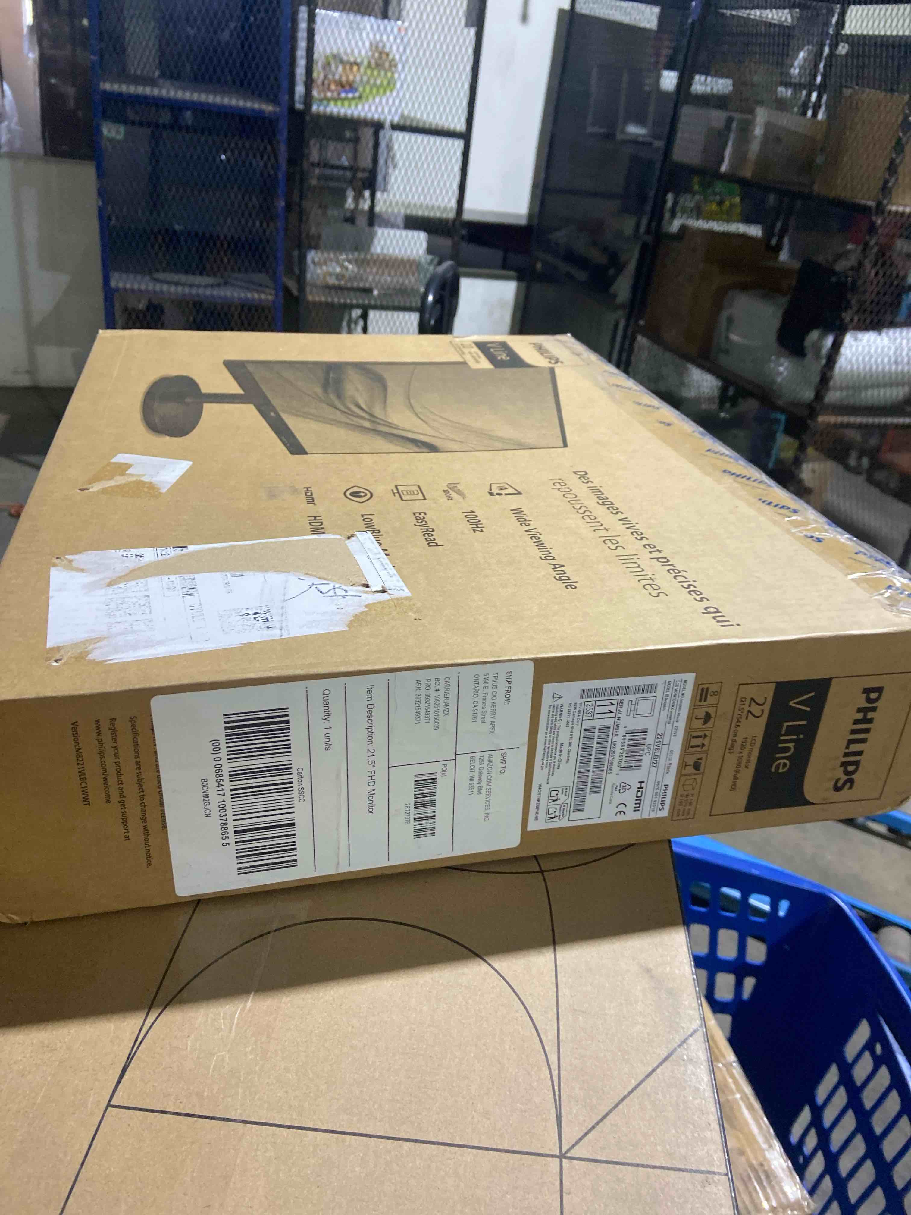 Condition photo showing New/Like New for Philips 221V8LB 22 inch Class Thin Full HD (1920 x 1080) Monitor, 100Hz Refresh Rate, VESA, HDMI x1, VGA x1, LowBlue Mode, Adaptive Sync, 4 Year Advance Replacement Warranty 22" FHD VA Panel 100Hz