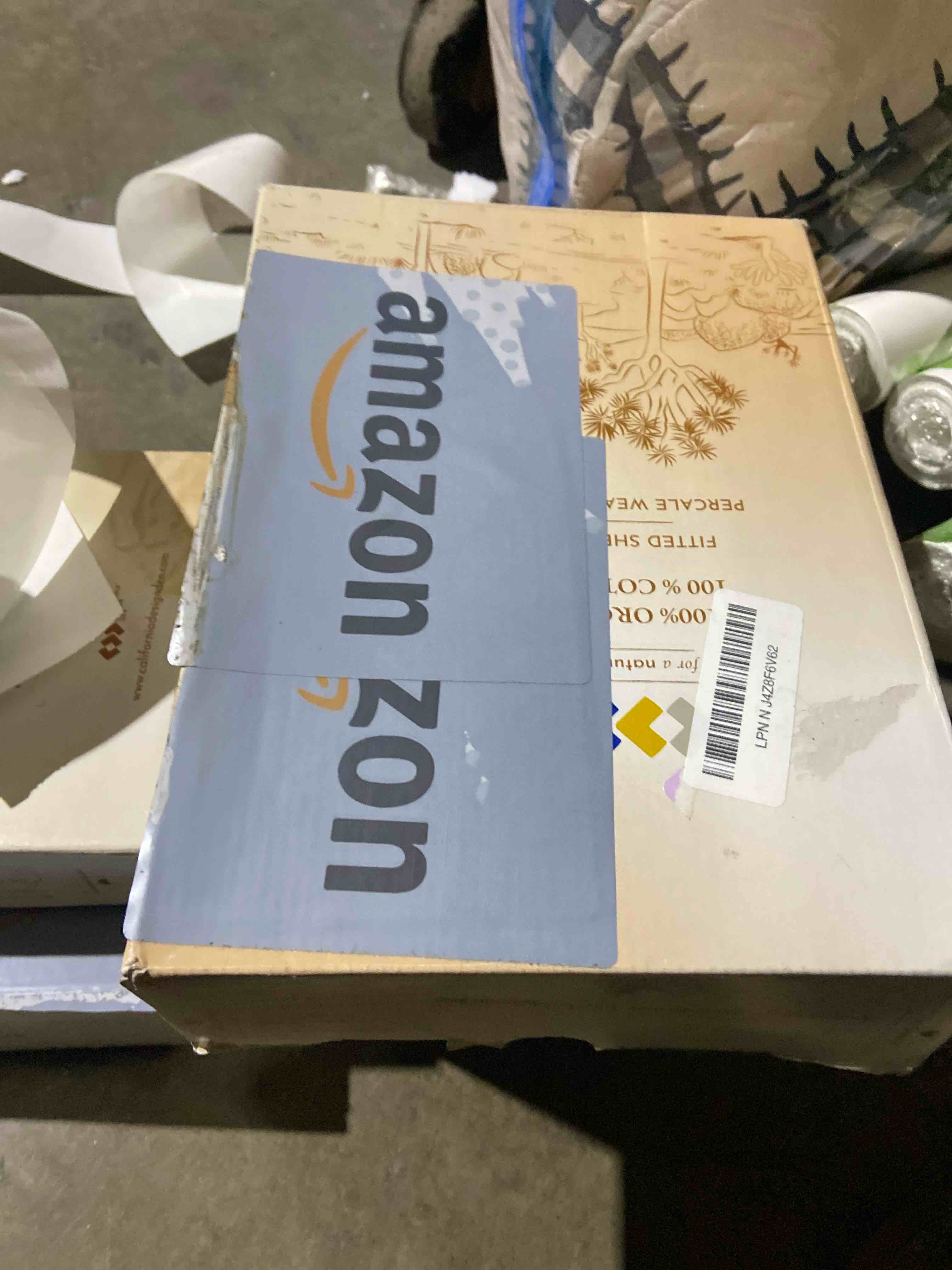 Condition photo showing New/Like New for California Design Den Percale Weave Deep Pocket Organic Cotton Fitted Sheet Only  King  Light Grey