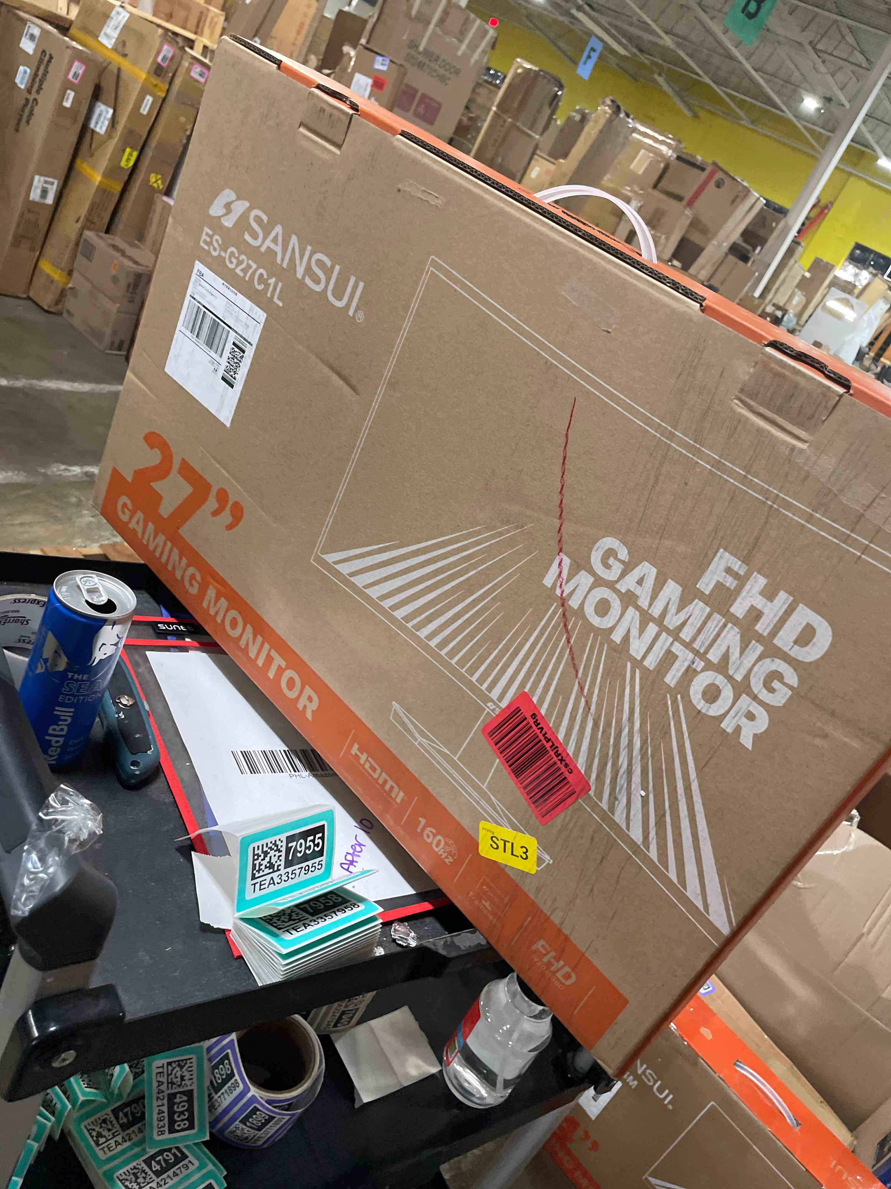 Condition photo showing Good Condition for Amazon Basics 27 inch Monitor, FHD 1080P, Max 100Hz, VESA Compatible, Built-in Speakers, Black 100Hz 27"
