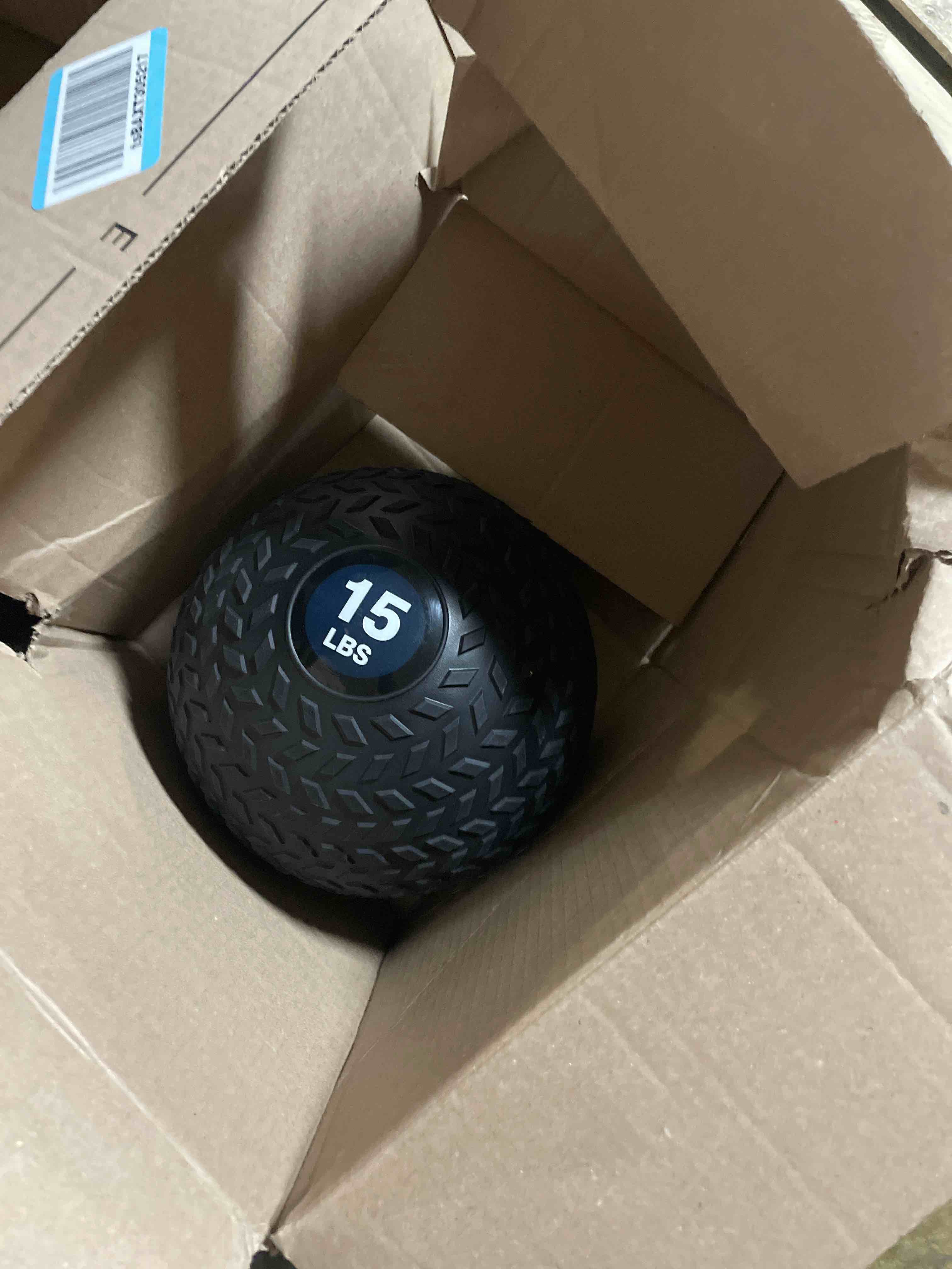 Condition photo showing New/Like New for Yes4All Slam Balls, 10-40lb Weighted Ball Weight, Durable PVC Sand Filled Workout Dynamic Slam Ball for Core Strengthen Black 15lbs