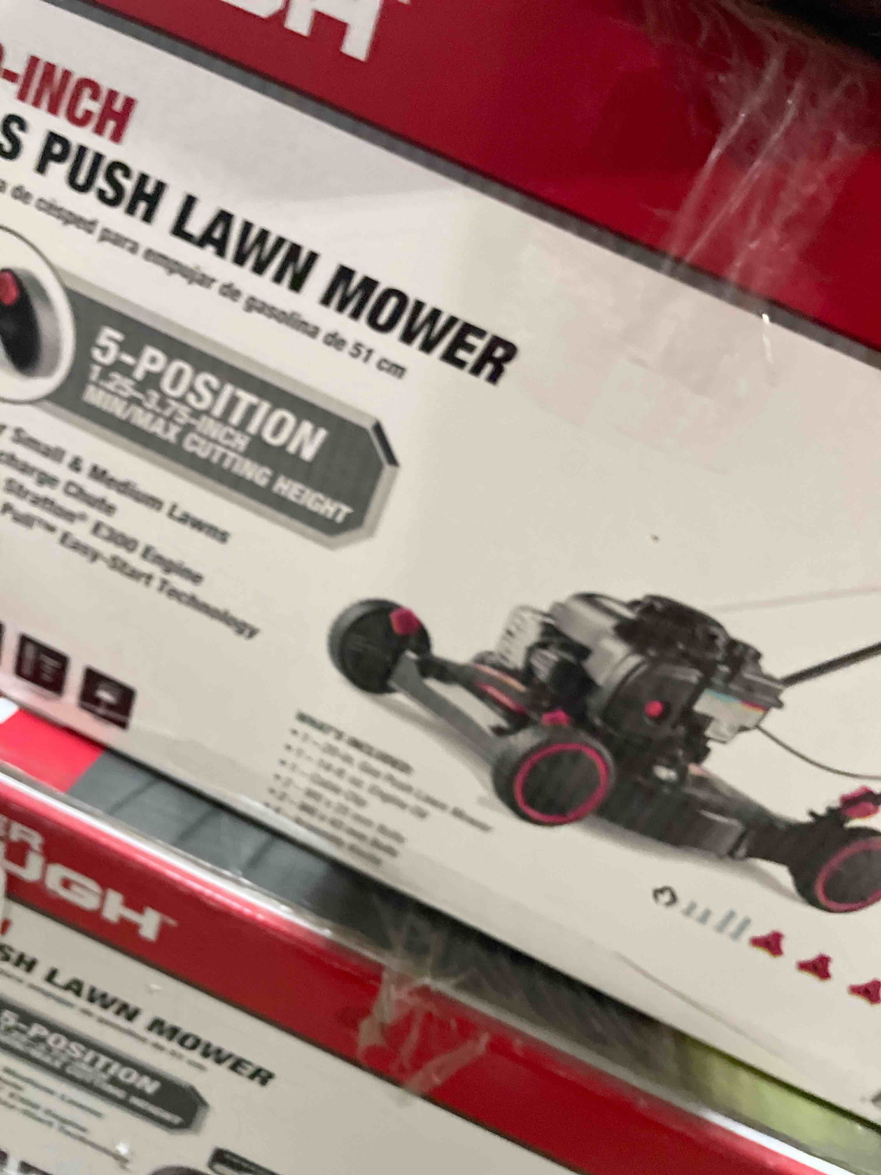 Condition photo showing New/Like New for Hyper Tough 20-inch 125cc Gas Push Mower with Briggs & Stratton Engine