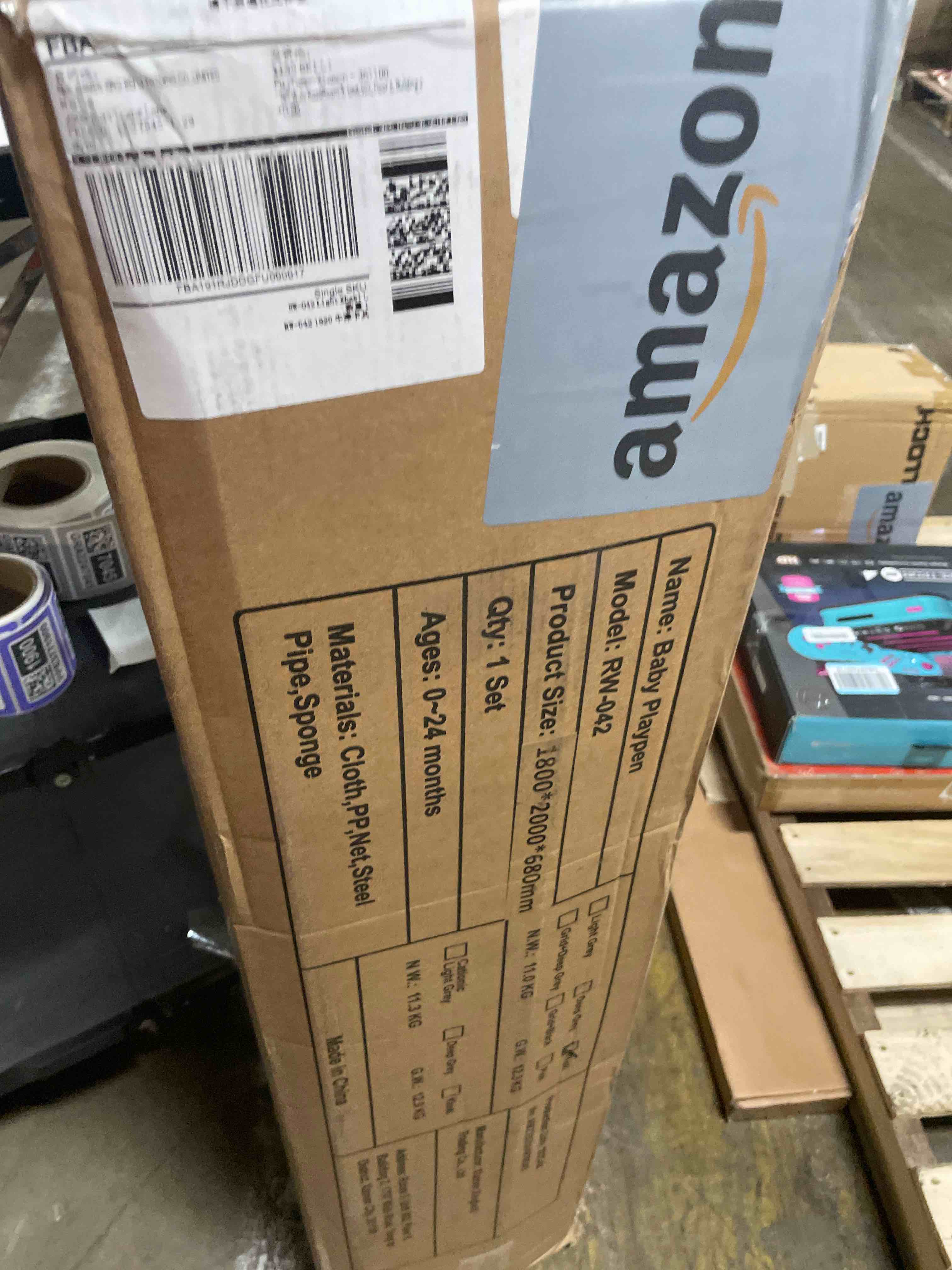 Condition photo showing New/Like New for Sweeby Baby Playpen, 79x71 Inch Baby Gate Playpens for Babies and Toddlers, Extra Large Playpen with Door Play Yard for Fence Indoor and Outdoor Play Pen,Light Khaki