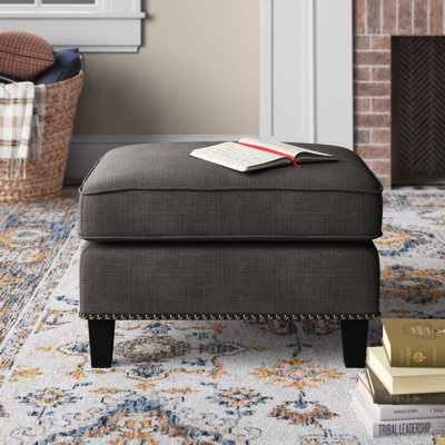 Damira 26" Wide Rectangle Ottoman grey