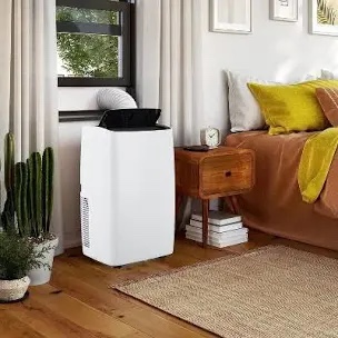 BLACK+DECKER Smart Portable Air Conditioner, 12,000 BTU for Rooms up to 550 Sq. Ft., Smart Portable AC with Follow Me Remote and Window Kit, BPACT12WT, White