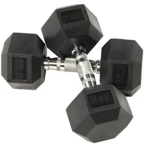 (2) 25 LB COATED DUMBBELL