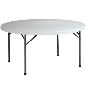 60" Round Resin Multi Purpose Table Light Gray - OSP Home Furnishings