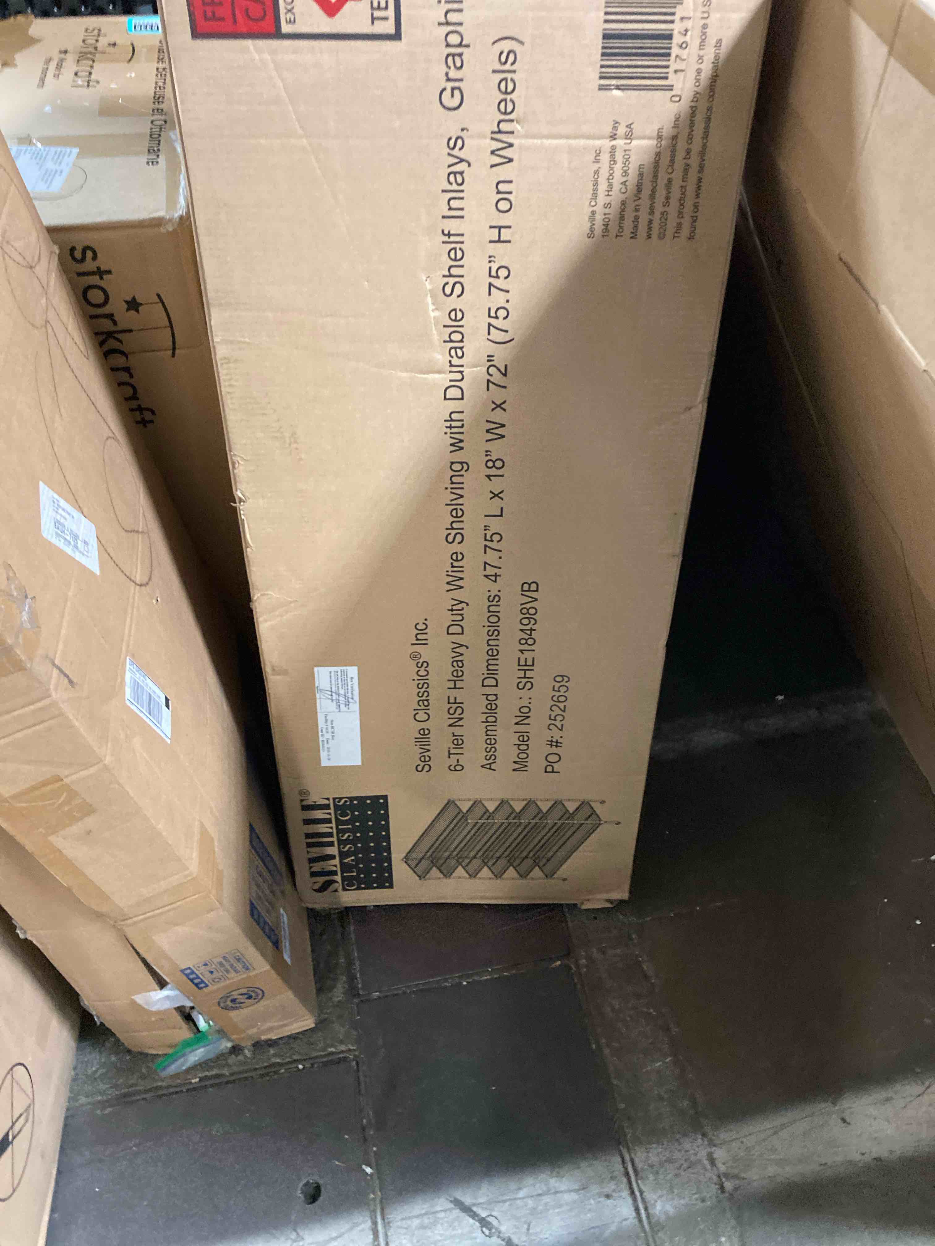 Condition photo showing New/Like New for Seville Classics UltraDurable Heavy Duty NSF Solid Steel Wire Rack Storage Unit Wheels, 6-Tier Shelving, 48" W x 18" D Steel 6-Tier Shelving, 48" W x 18" D