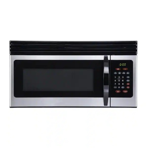 29.9 in. Width 1.6 cu. ft. Stainless Steel 1000-Watt Over-the-Range Microwave with Top Mount Air Recirculation Vent