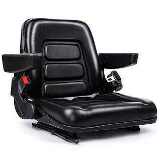 universal forklift seat, tractor seat with micro switch,armrest and safety belt,for tractor,excavator skid loader backhoe dozer telehandler