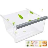 UPGRADED W11162443 W11046494 SxS Refrigerator Crisper Drawer replacement, Compatible with Whirlpool, Maytag Refrigerator. W11162443 Crisper Drawer Replaces Parts AP6327285 4591513 PS12347929A