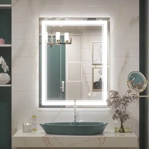 Kaelia LED Lighted Bathroom Vanity Mirror Memory Function Anti-fog Wall Mirror