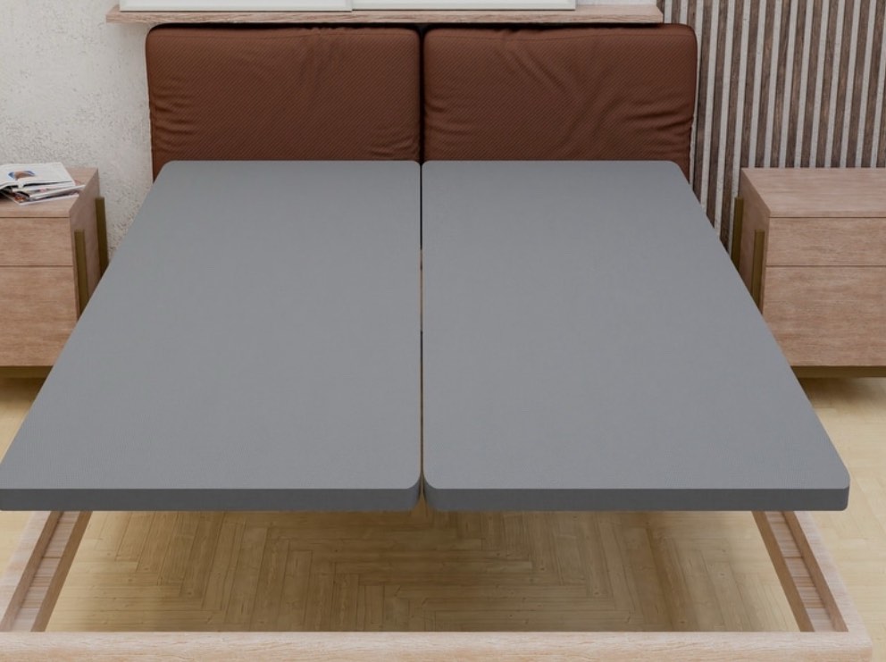 ONETAN, 1.5-Inch Split Bunkie Board for Mattress/Bed Support - Fully Assembled, Improved Comfort and Support, Gray