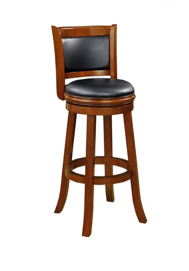 BORAAM - AUGUSTA SWIVEL EXTRA TALL BAR STOOL - CHERRY