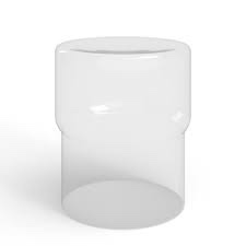Mayah Glass Drum End Table