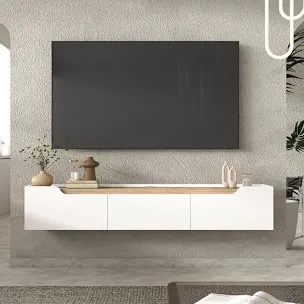 Eva Tv Stand For 80" Tvs - Wall-mounted Media Console