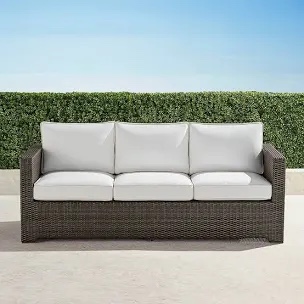 Dark brown 3 Seater Patio Sofa Wicker Outdoor Patio Sofa & All-Weather Rattan