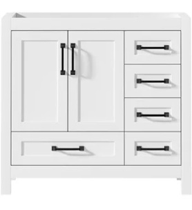 36" Single Bathroom Vanity Base Only Without Sink Top