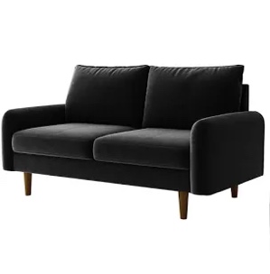 Marick 56.3" Wide Velvet Round Arms Small Apartment Loveseat