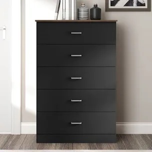 Black Allyannah 5 Drawer 31.5'' W Dresser