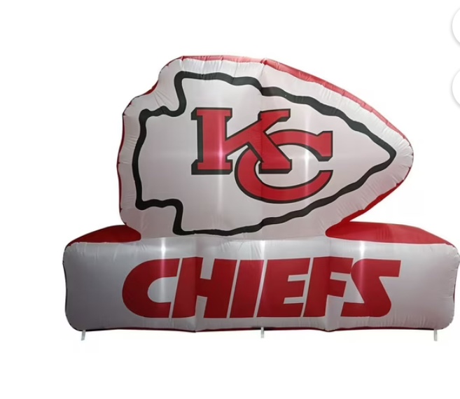 Logo Brands Kansas City Chiefs Pre-Lit 7’x10’ Team Inflatable