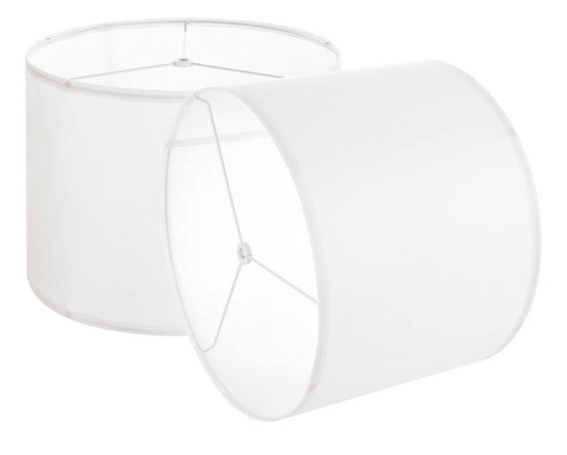 Drum Lamp Shade 2 Set Round Lampshade with Harp (Set of 2)