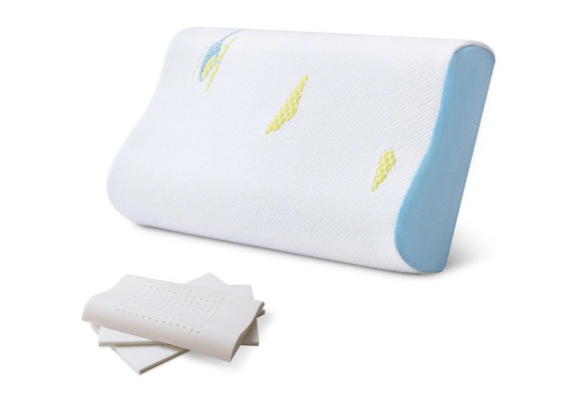 Memory Foam Pillow For Neck Pain Relief, Contour Cervical Pillow For Side Sleepers, Sandwich Orthopedic Pillow, Ergonomic Adjustable Pillow