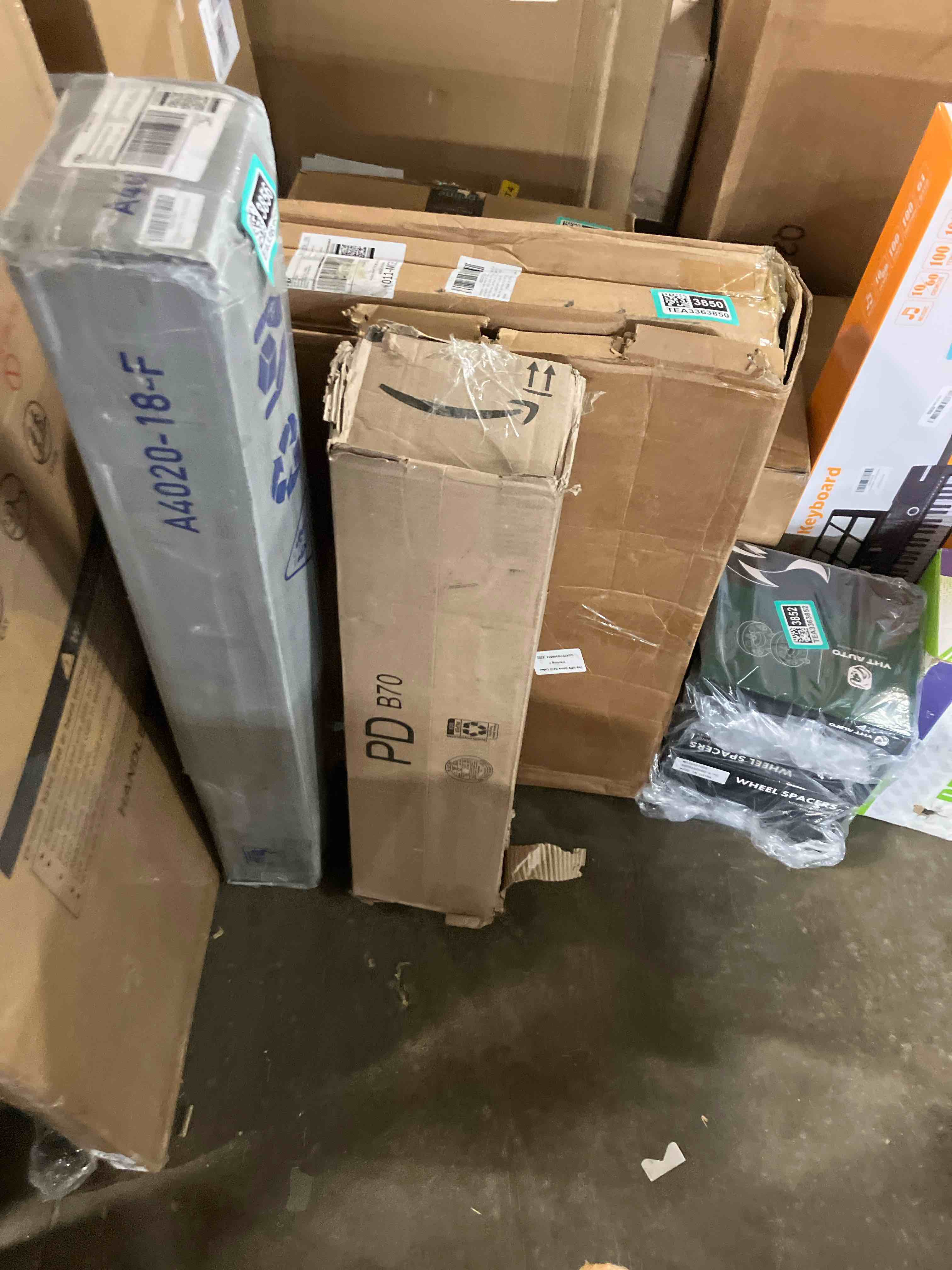 Condition photo showing As Is for Tempered Glass Coffee Table - Minimalist Center Table for Living Room, Office - Modern Top With Sturdy Metal Frame & Open Storage - Easy Assembly, Gold