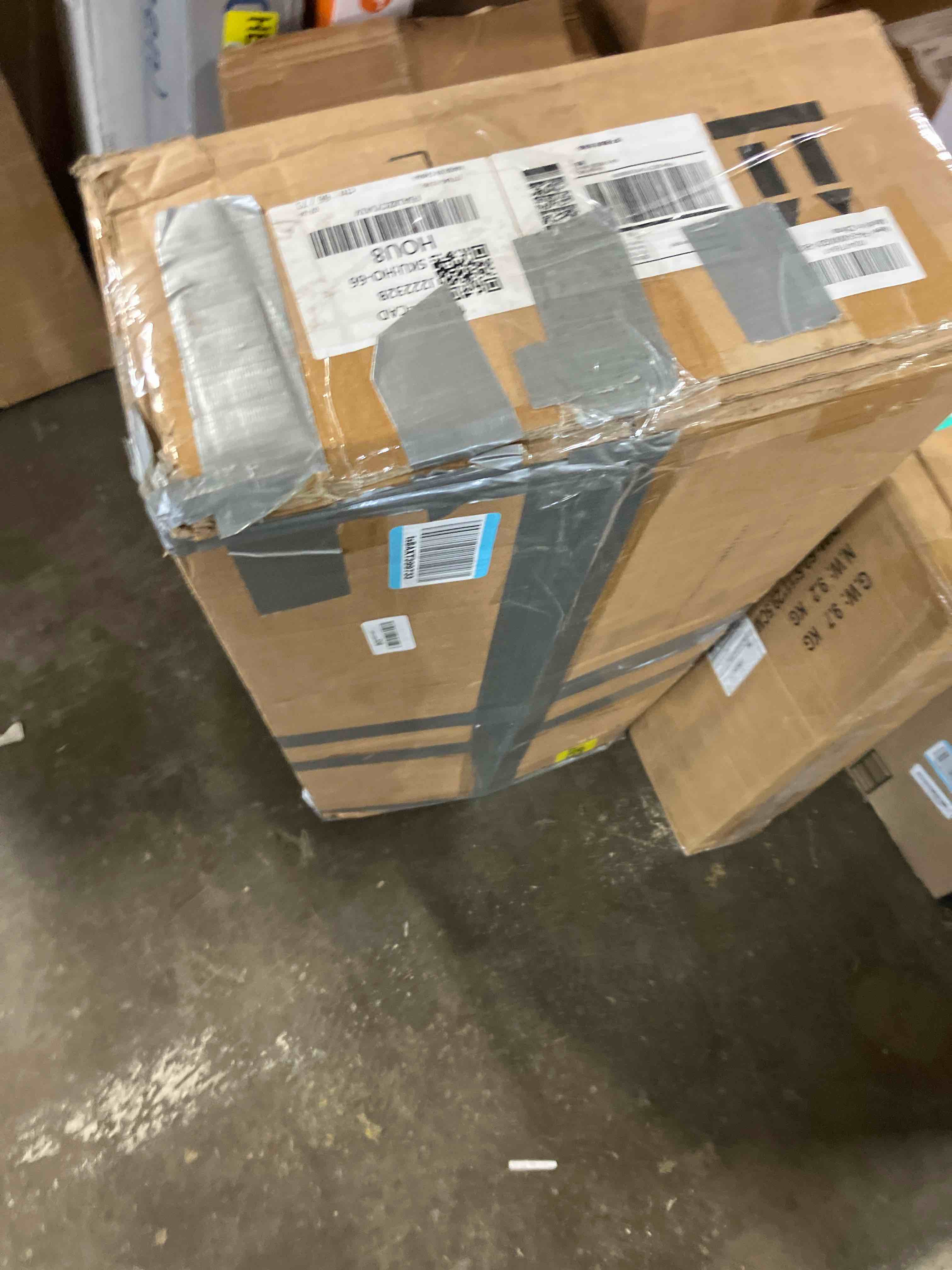 Condition photo showing New/Like New for Shoe Cabinet Storage with 2 Flip Drawers, Narrow Hidden Shoes Organizer Cabinet for Entryway, Freestanding Slim Shoe Rack Front Door Entrance(Oak&Black) Oak&black Medium