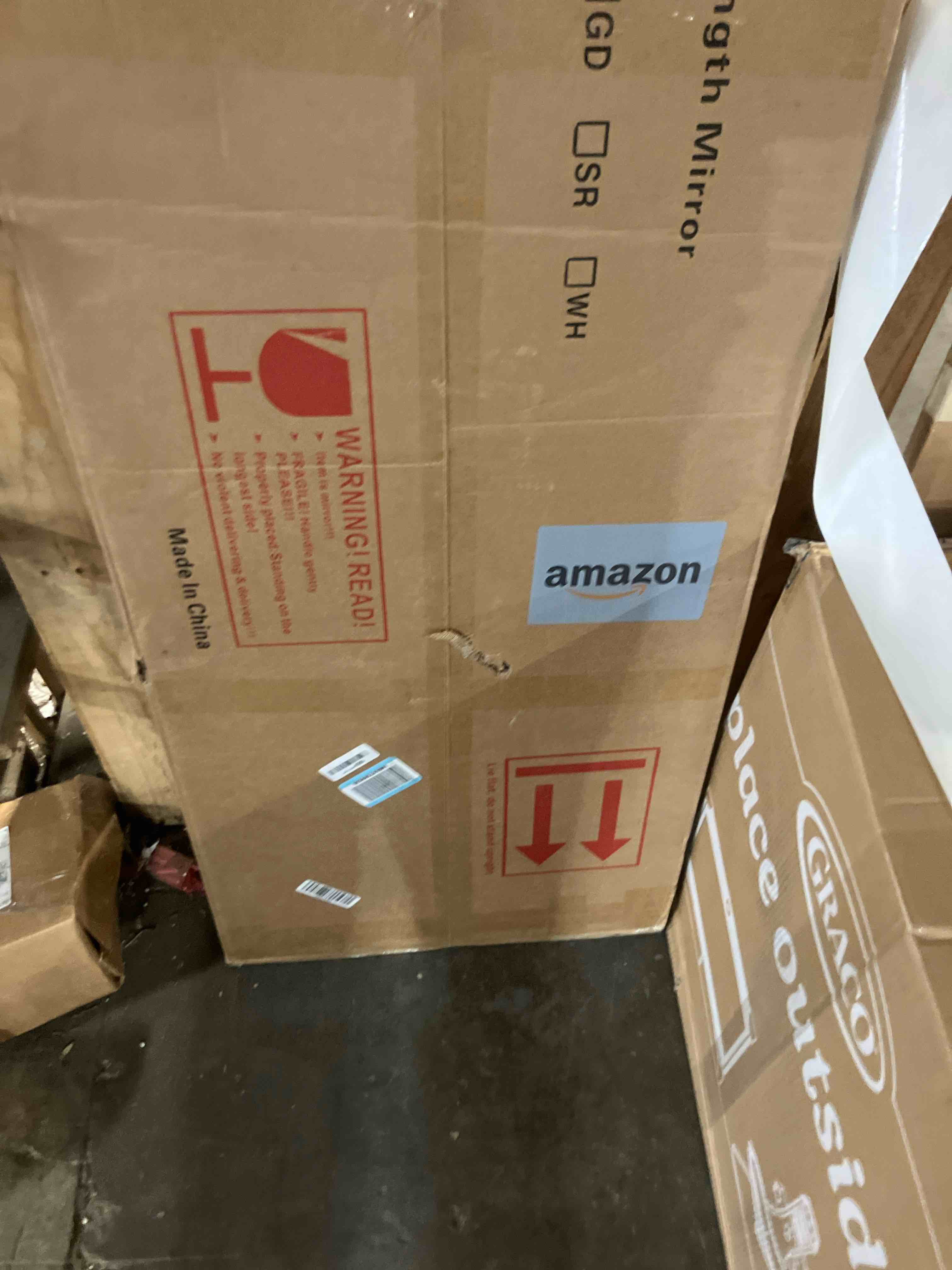 Condition photo showing New/Like New for 57" x 20" Arched Full Length Mirror - Wall Mounted/Floor Mirror Aluminum Alloy Frame Full Body Mirrors for Bathroom Living Room Bedroom and Entryway,Black