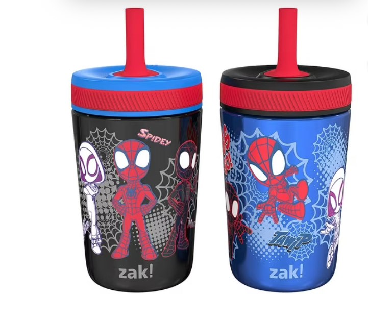 Zak Designs 12-oz. Stainless Steel Double-Wall Tumbler for Kids with Straw, 2-Piece Set