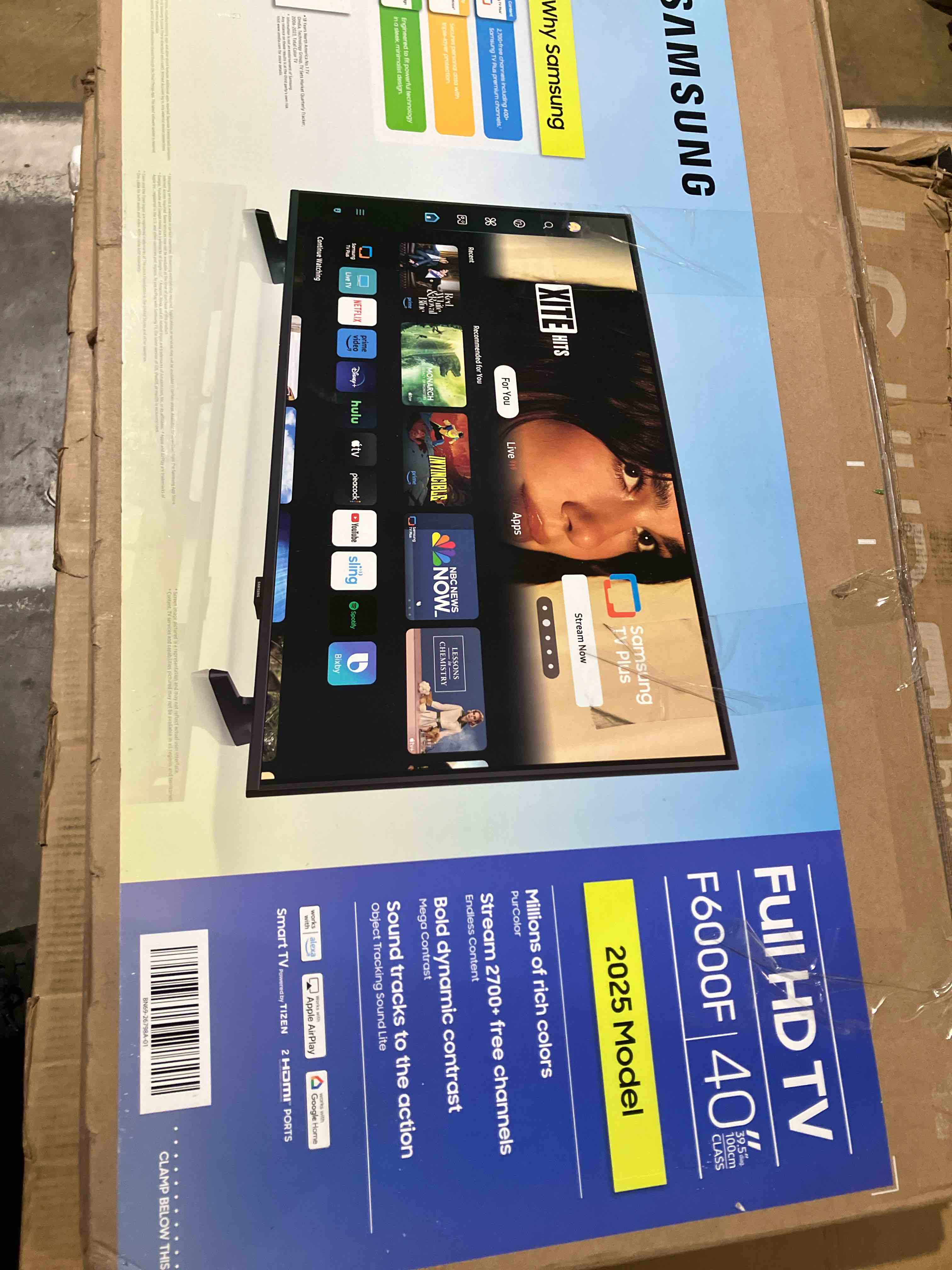 Condition photo showing As Is for SAMSUNG 40-Inch Class Full HD F6000 Smart TV (2025 Model) - (As is because screen is broken)
