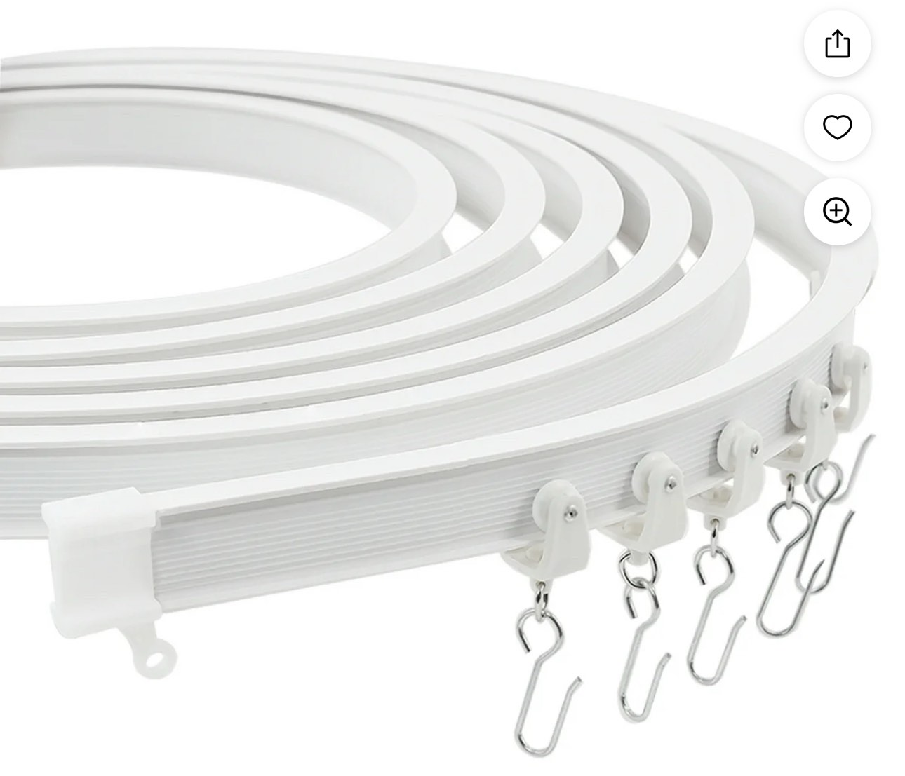 Trimold Premium Ceiling Curtain Track System, Flexible and Durable Design for Effortless Gliding, Ideal for Shower Window RV Room Dividers, Privacy and Home Décor