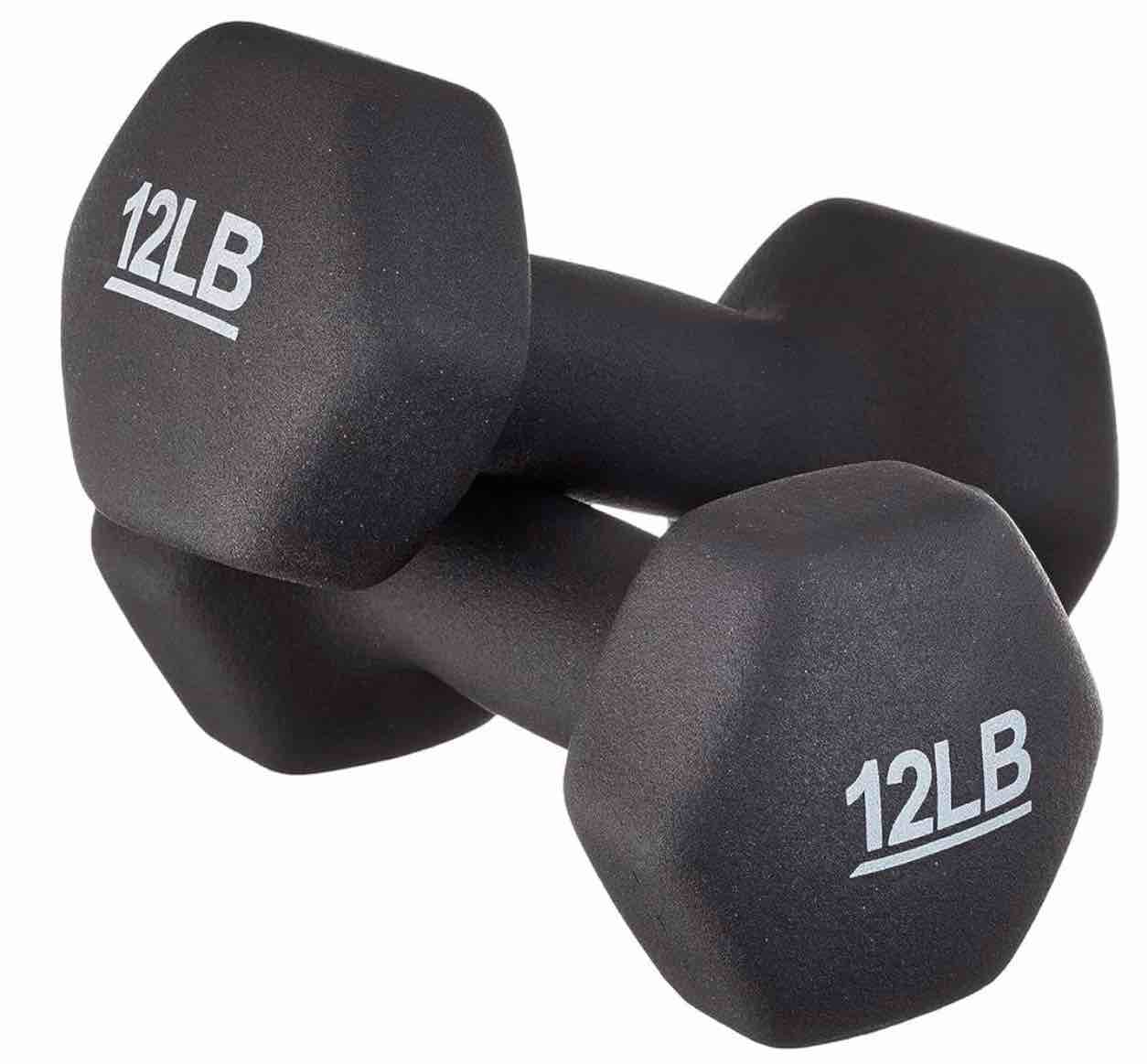 Amazon Basics Neoprene Dumbbell Hand Weights for Exercise and Muscle Toning
