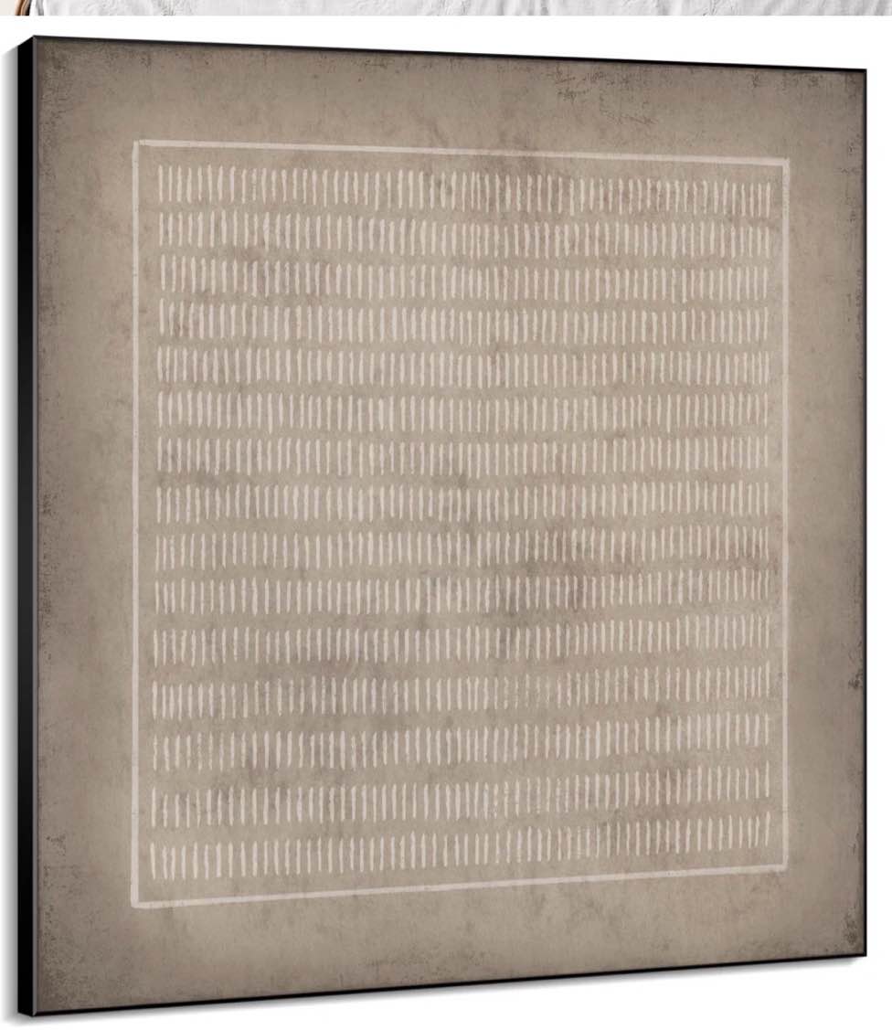 Abstract Rustic Geometric Line Patter Illustrations Large Framed Wall Art 
