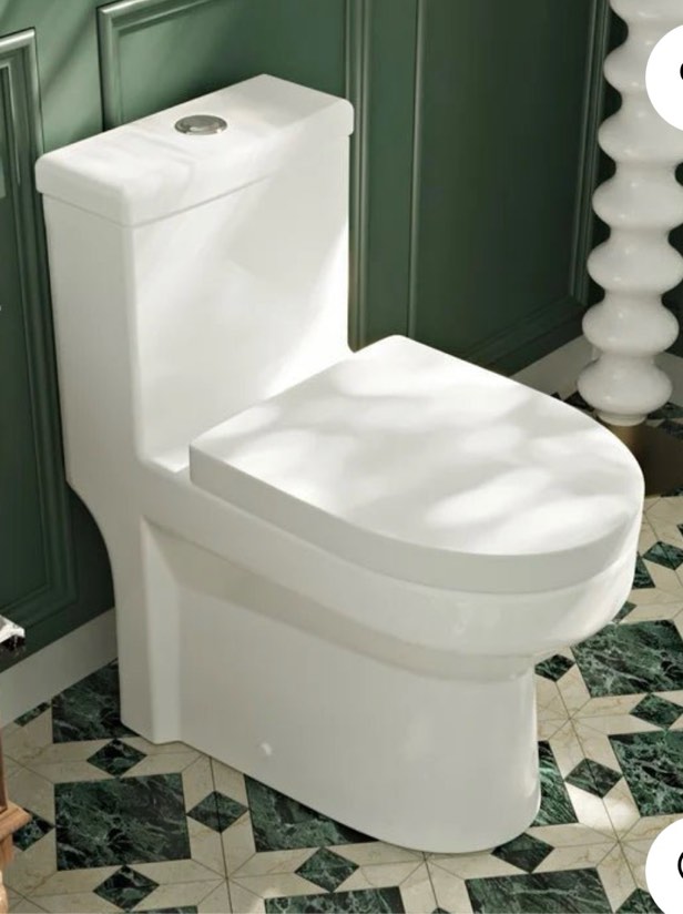LIBERTY One-Piece Round Toilet, 1.1/1.6GPF Dual-Flush ( Missing the Lid of Water tank)