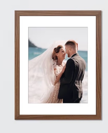 16x20 picture frame brown set of 1 display  for wall hanging horizontal and vertical