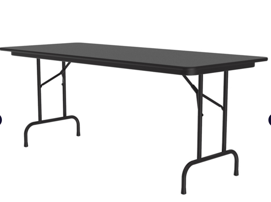 Fixed Height Folding Table 30" Wide x 60" Long